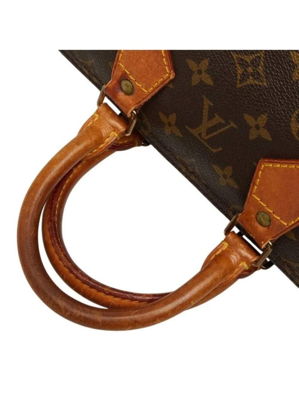 Louis Vuitton Monogram Speedy 25 Handbag Brown Leather
